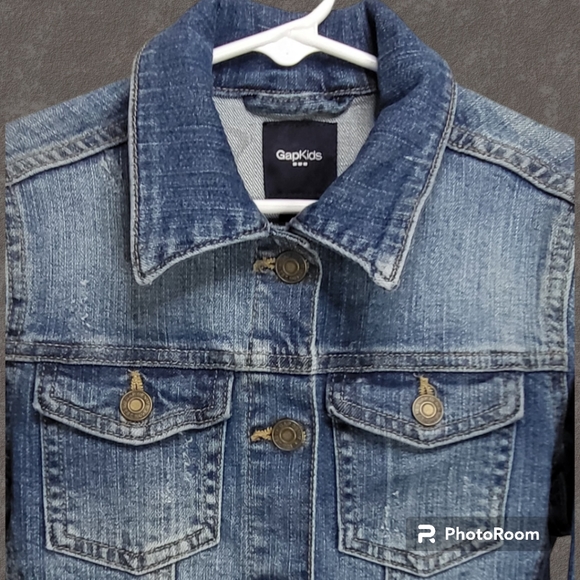 Gap Denim Blue Jacket Girls 8-9 Size Medium - Picture 4 of 10